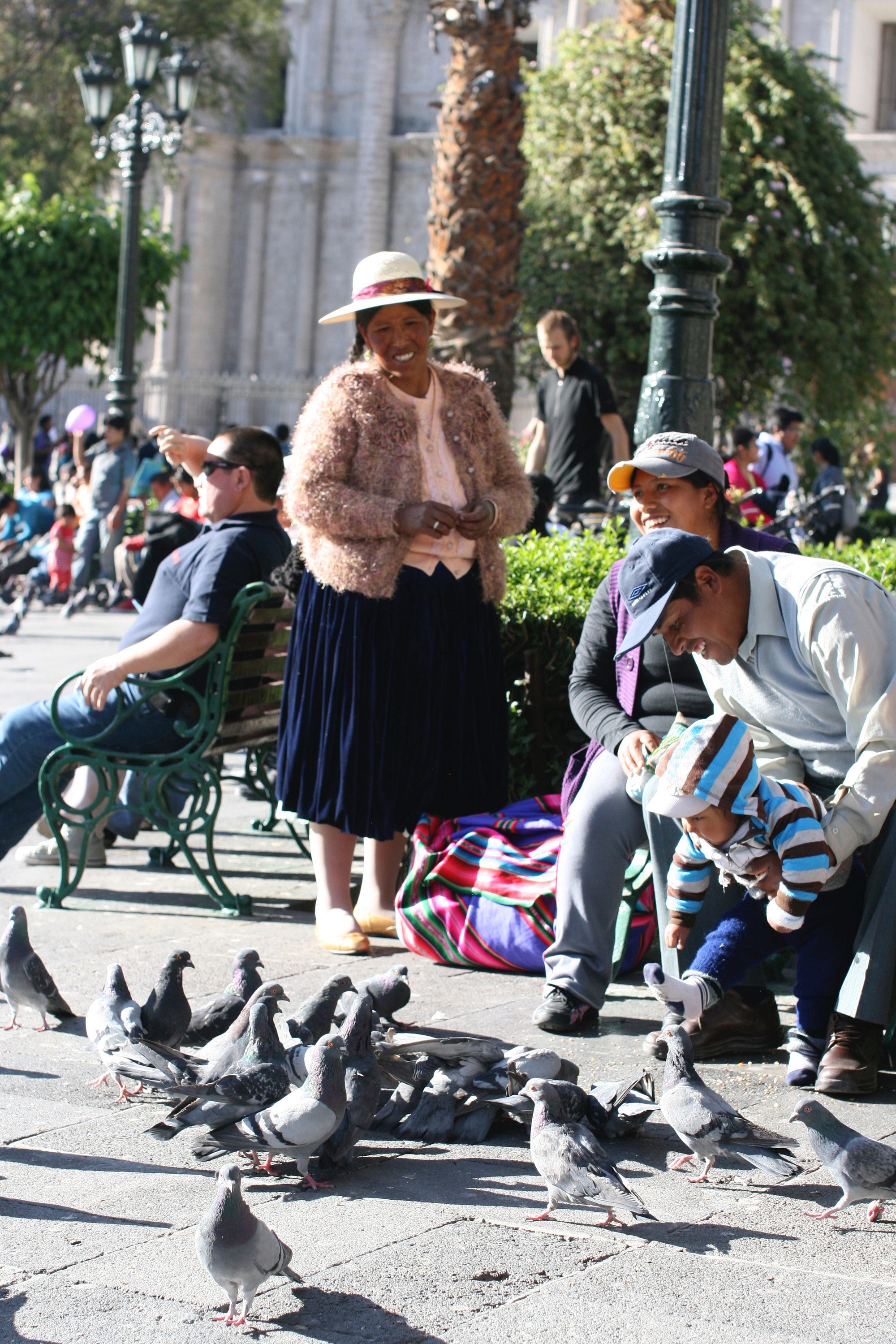 Locals enjoying the square in Arequipa