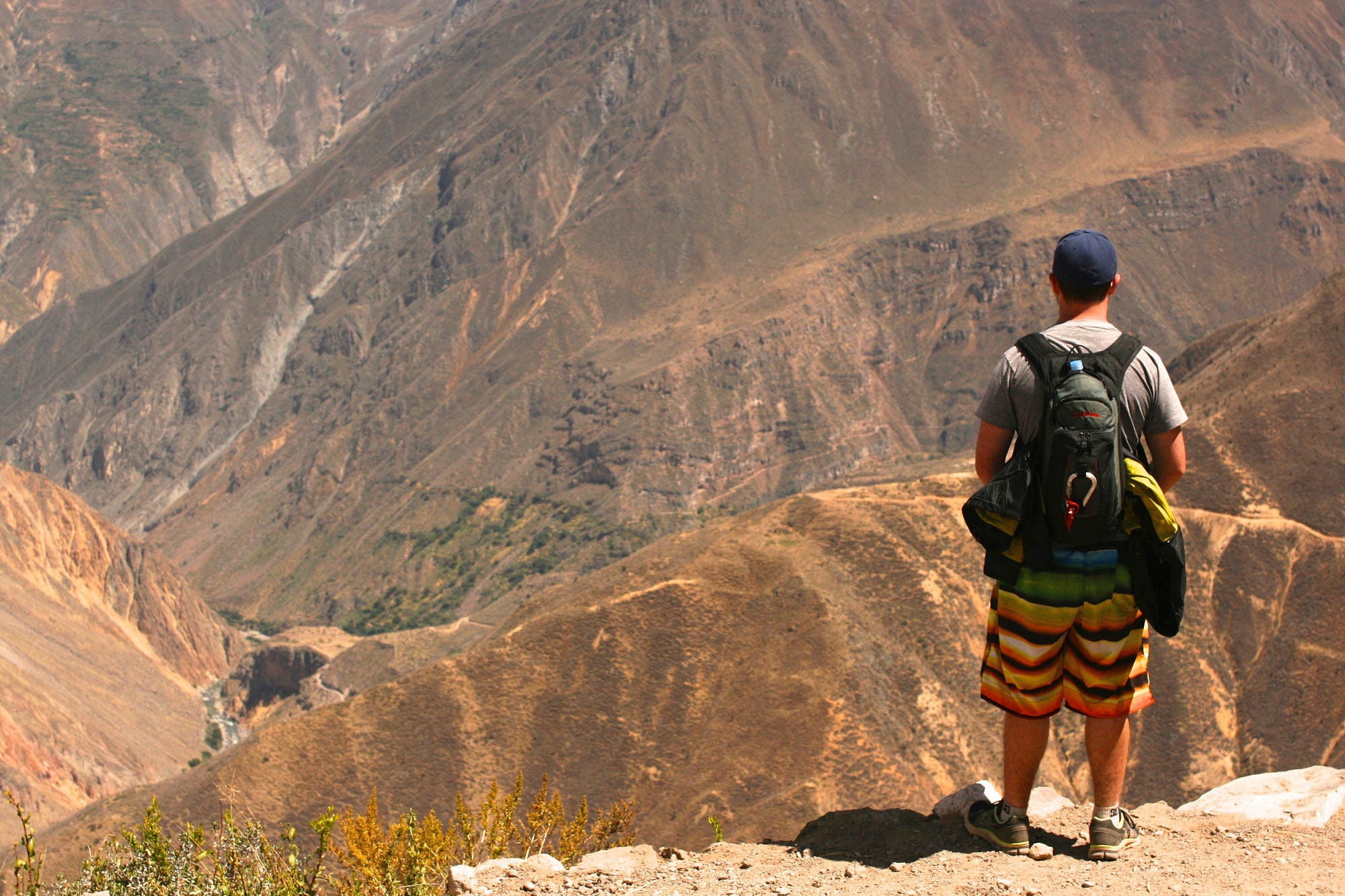 Looking over the canyon before our descent