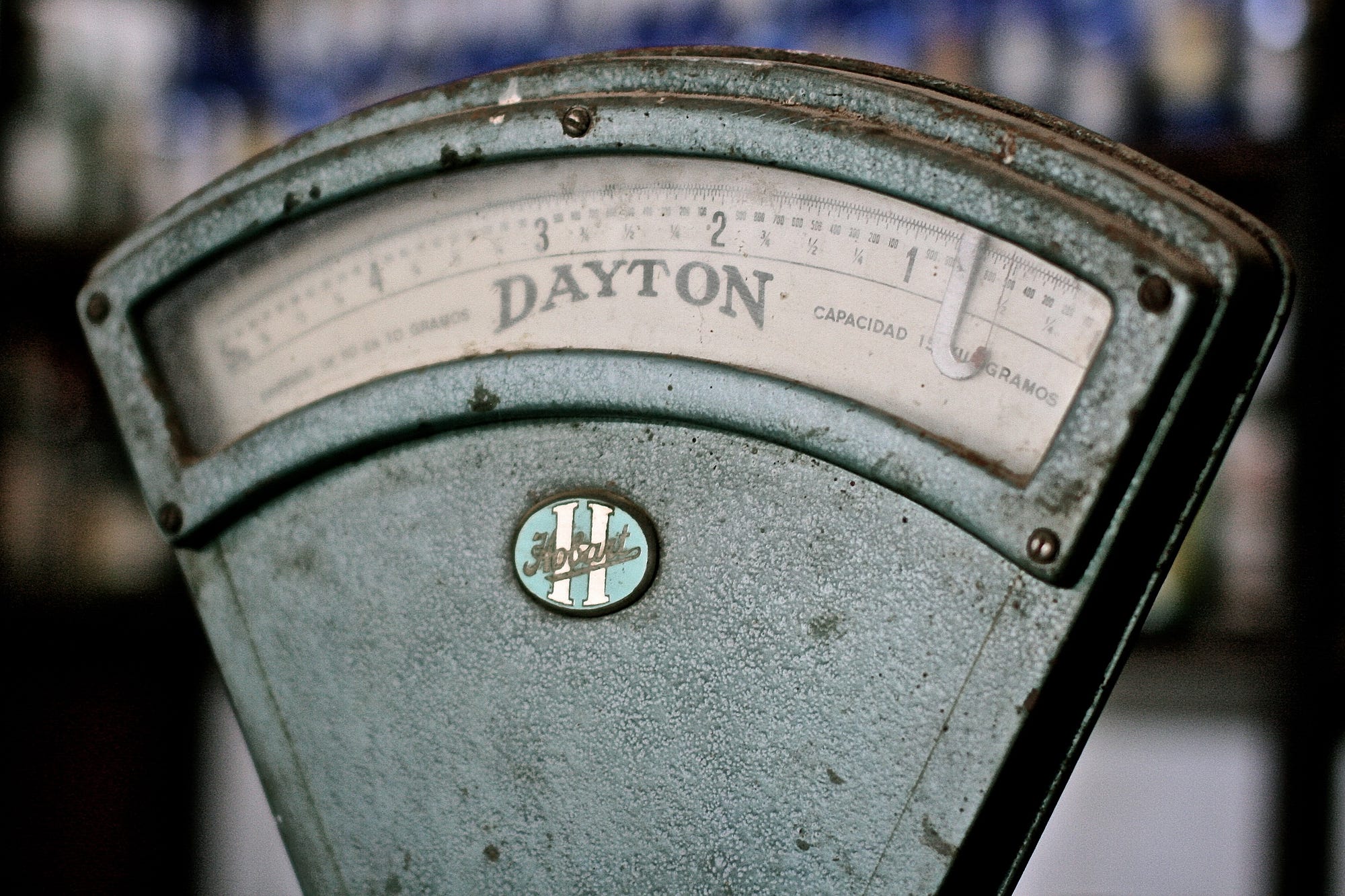 Scale still sits in the old supermarket