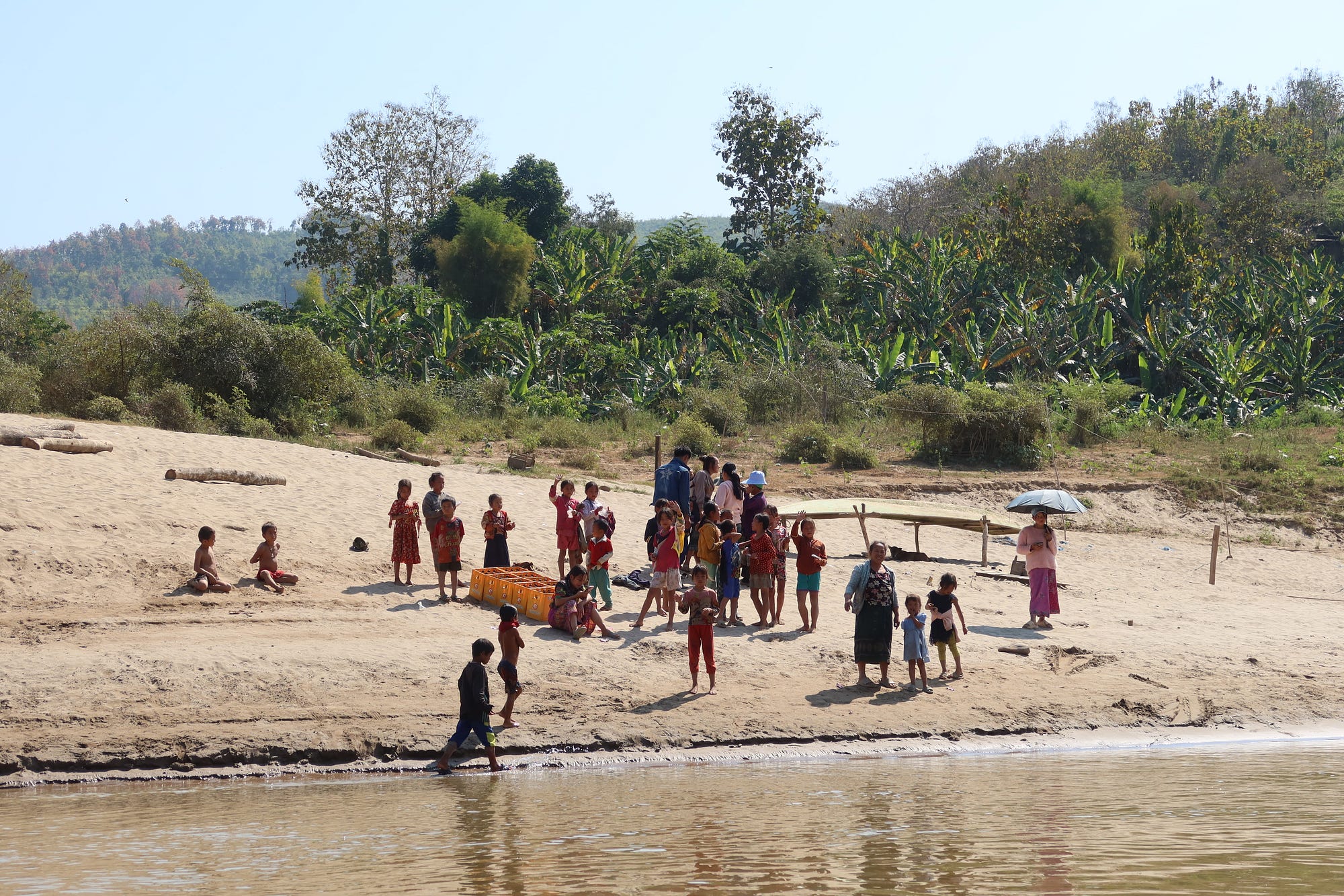 The journey took two days with a stop overnight in a small riverside town in Laos