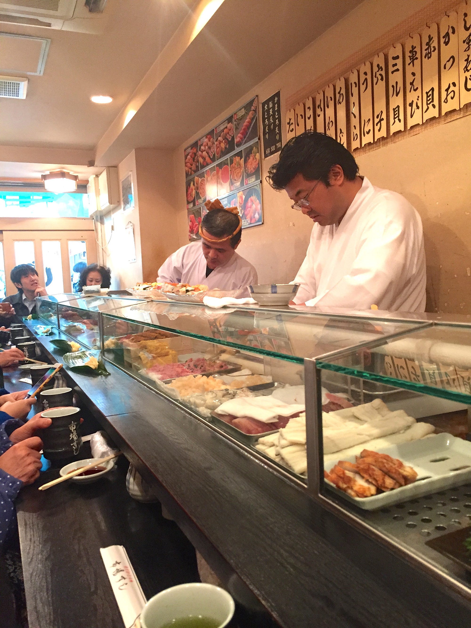The tiny sushi restaurant we ate in only had about 10 seats