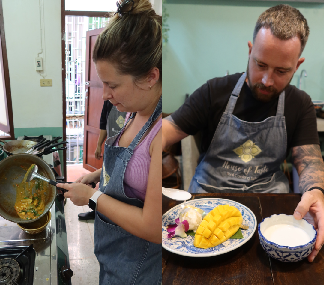 We cooked (and ate!) tom yum, pad Thai, red curry and mango sticky rice. It was so much fun to learn how quickly you could cook these dishes with good preparation, great company and some simple ingredients