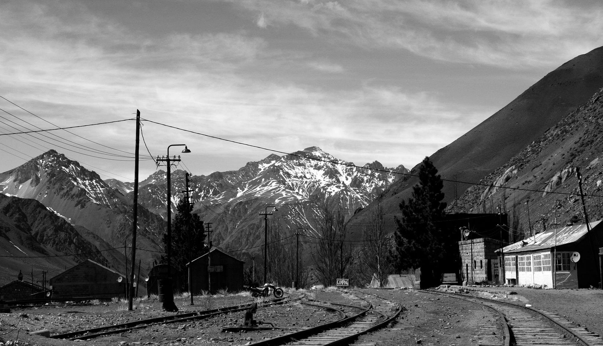 The old railway that once ran through the Andes and into Chile
